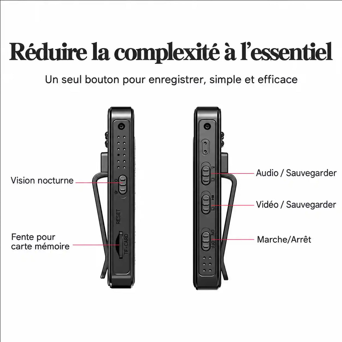 Truvo™ Ton témoin de poche, jour et nuit 🇨🇩