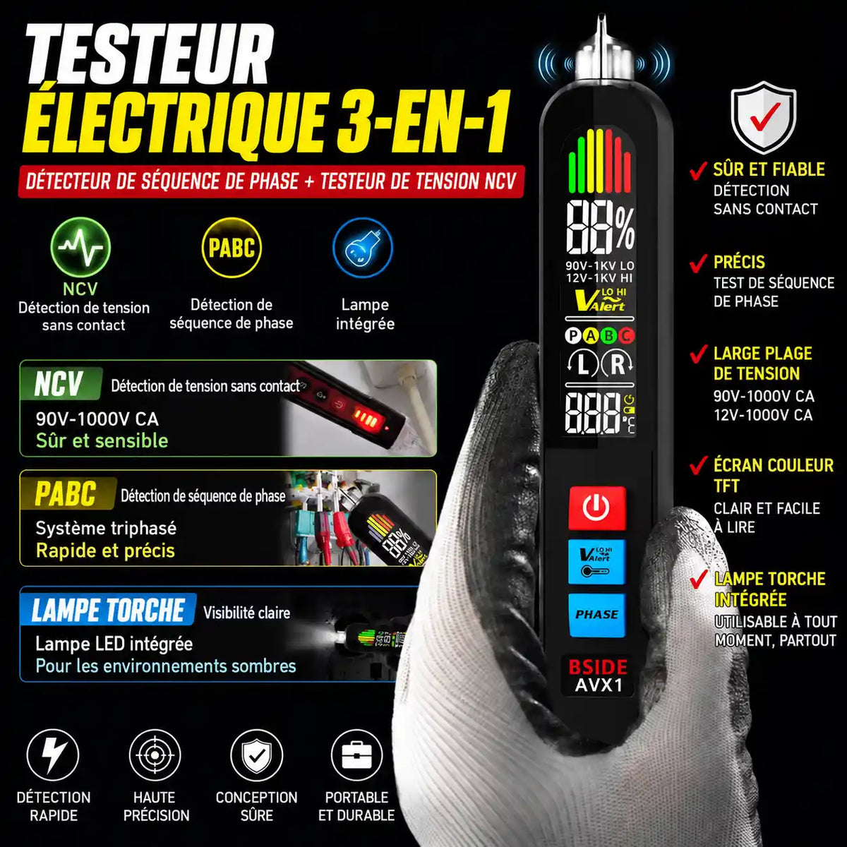 Voltix™ Sachez où passe le courant. Sans toucher un fil. 🇬🇳