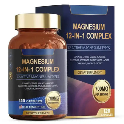 MagnéZen™ – Complexe Magnésium 12 en 1 | 120 Gélules 🇬🇳